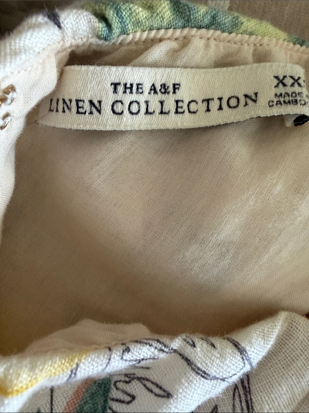 Abercrombie & Fitch, Tomato/Veggie Linen Maxi Dress - Picture 3 of 8
